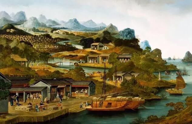 彩色的历史——清朝外销画中的广州商业景象