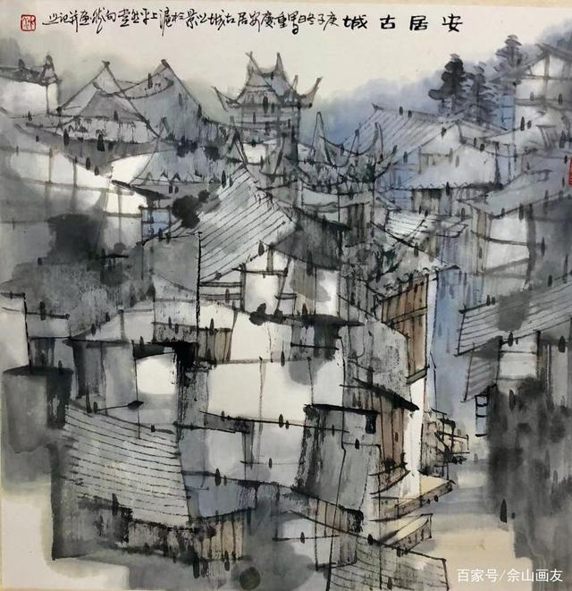 著名画家沈向然，“每日一歌”中国画作品欣赏